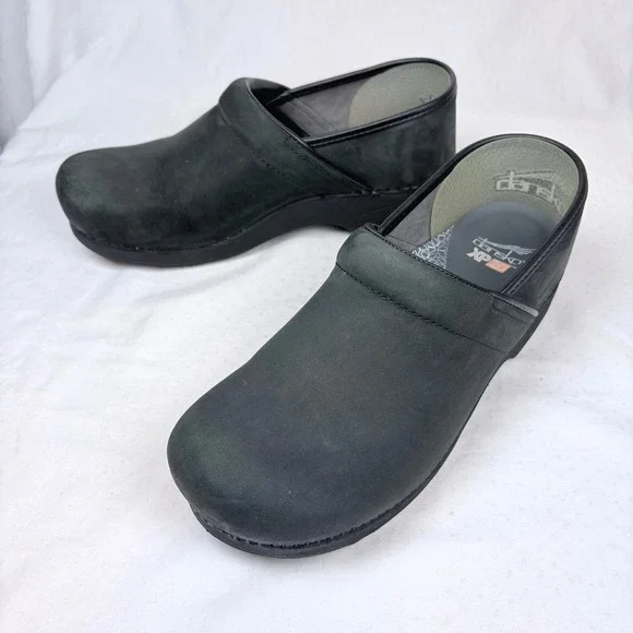 Dansko XP 2.0 Men Burnished Black Nubuck Clogs Slip On  Professional  44 10.5
