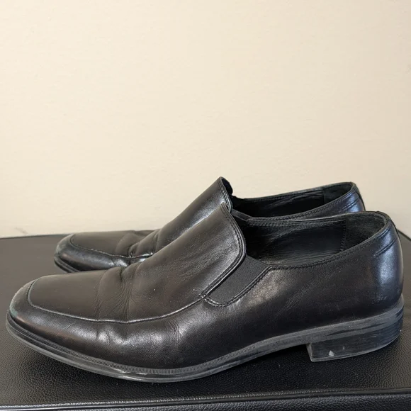 Broletto Men’s Black Leather Loafers, Made in Italy, Size‎ 10