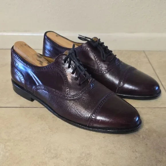 Mezlan Men's Oxford Shoes in Rich Burgundy