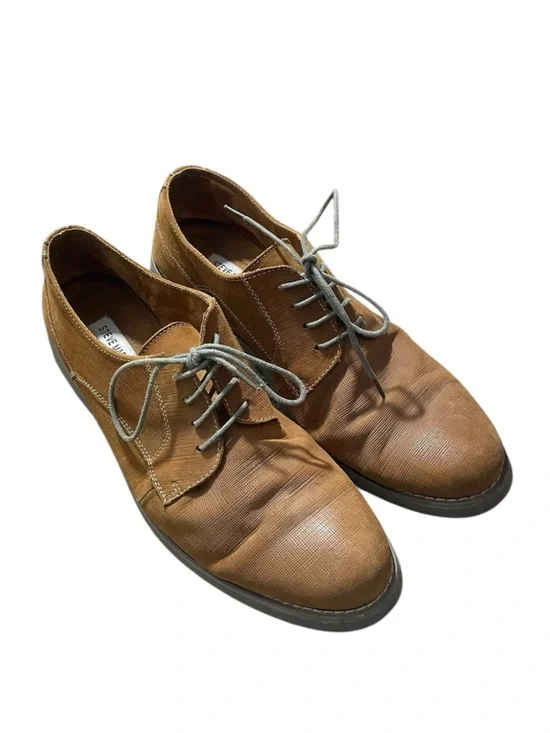 F1- Men's Tan Leather Upper Derby Shoes - size 12