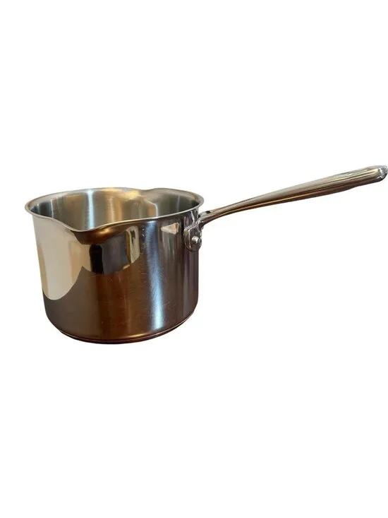 Emeril 3 Qt Sauce Pan Pot Double Pour Spout Stainless Steel Copper Core - No Lid
