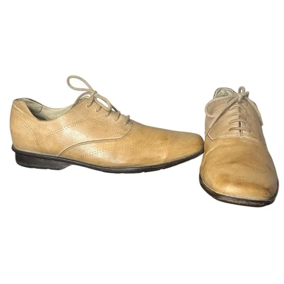 I.Travel Upson Sand Leather‎ Lace Up Oxford Men's Size 47 EUR / 13 US