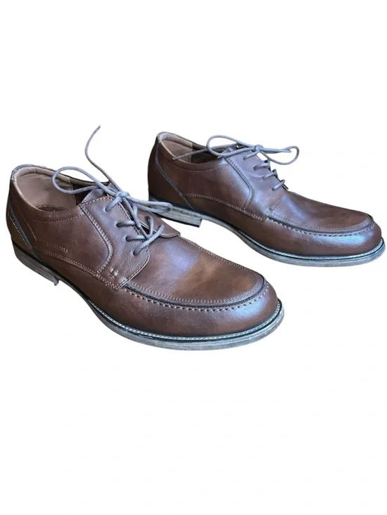 St. John’s Bay dress shoes brown oxford faux leather 12 preppy normcore office