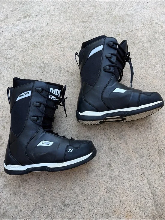 Ride Orion Men's Black Lace Up Snowboarding Boots Size 9
