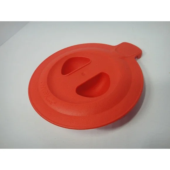 Pyrex Ware Red Plastic Storage Lid Replacement 500-MPC Round 5 Inch USA Made EUC