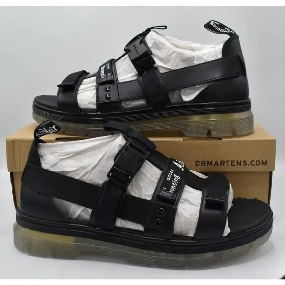 Dr Martens Mens Size 13 Pearson Webbing Black Sport Sandals Shoes‎