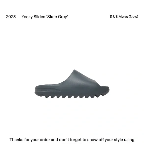Yeezy Slides Slate Grey Men's Slide Sandals