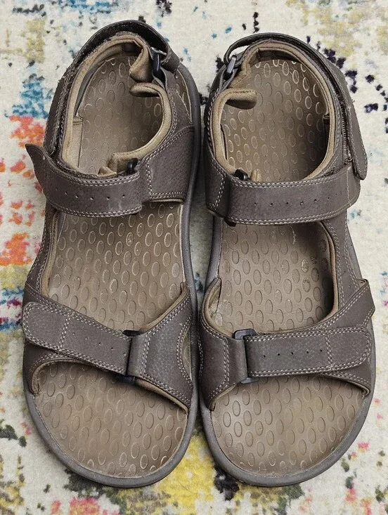 Vionic Mick Men's Size 14 Brown Hiking Sandals Adjustable Comfort Support Shoes