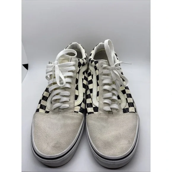 Vans Old Skool Sneaker Checkerboard Off White Black Mens 9.5 VN0A38G127K