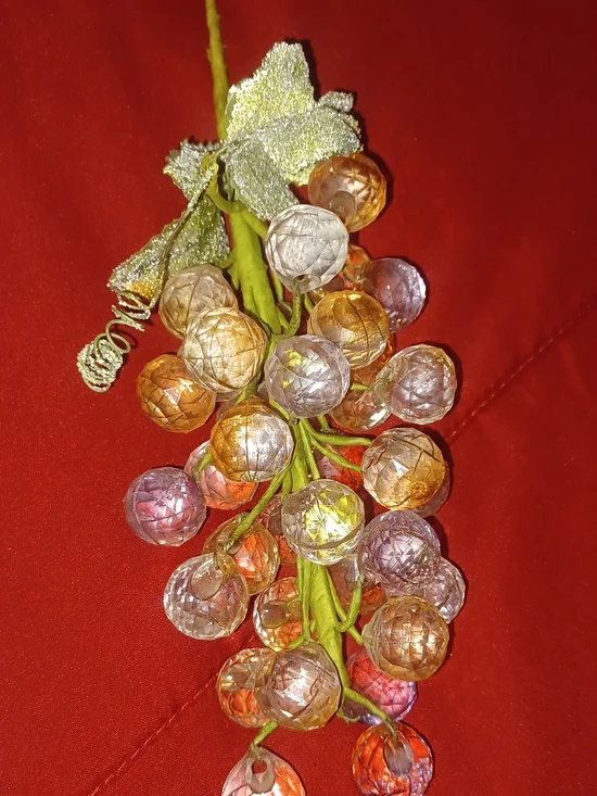 Decorative Faceted Bead Spray in Mixed Metallic Tones - Home Accents