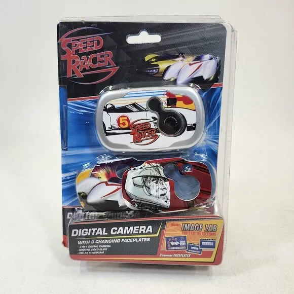 Speed Racer Mach 5 Digital Camera w/ Editing Software 3 Faceplates Vintage 2008