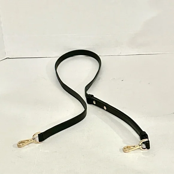 Michael Kors Black Leather Strap with Gold Clasps EUC