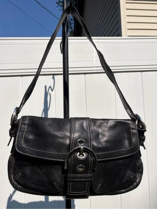 Coach 9434 Black Leather Soho Shoulder Bag