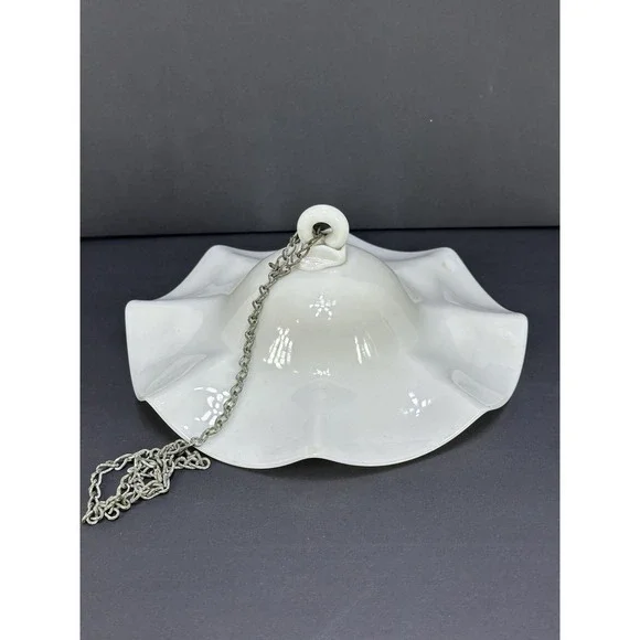 Antique Vintage Victorian Milk Glass Oil Lamp Smoke‎ Bell 8