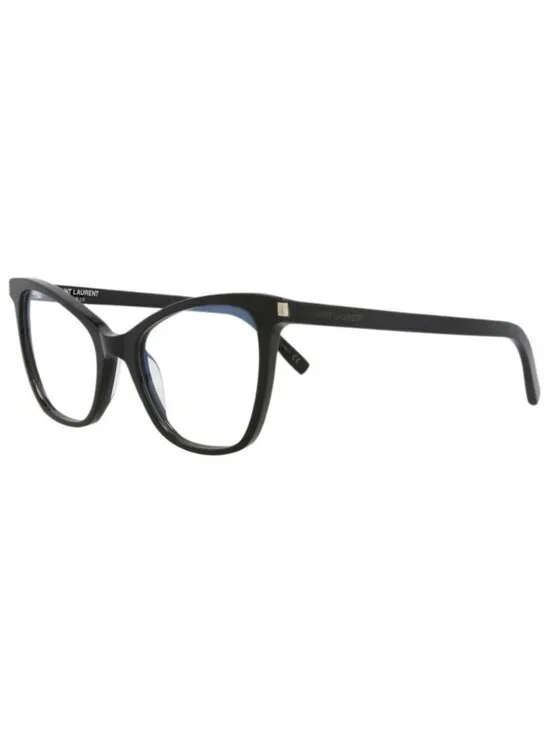 New Saint Laurent Womens Cat Eye Black Black Transparent Fashion Designer Eyegla