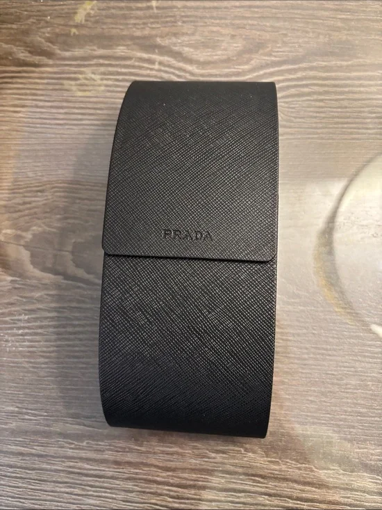 Prada Black Saffiano Leather Sunglasses Case