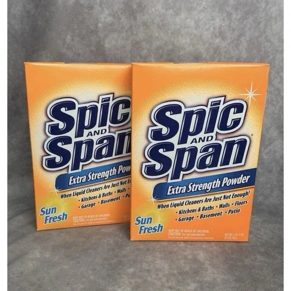 2 Spic and Span Extra Strength Powder Sun Fresh 27 oz Each