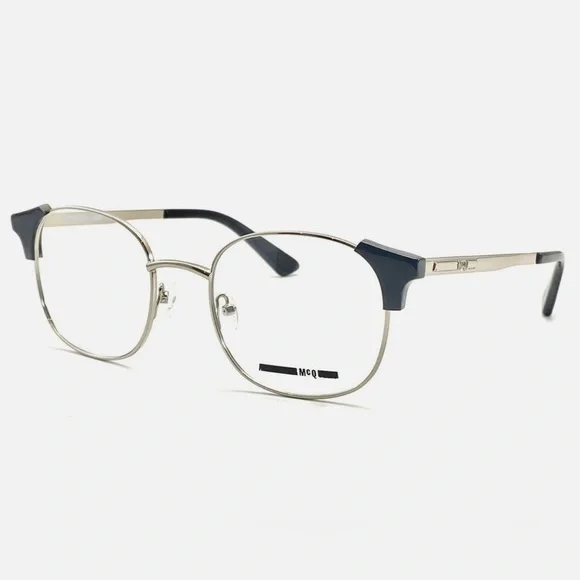 MCQ ALEXANDER MCQUEEN MQO1590 003 SILVER EYEGLASSES 51-20 145 NWOT Unisex