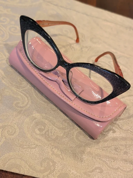 Frances Klein Charcoal Grey Cat-Eye Prescription Glasses- Woman