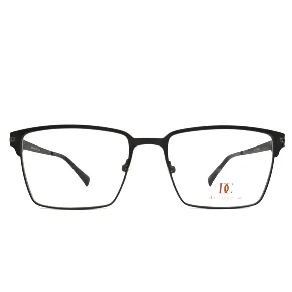Dicaprio Eyeglasses Frames DC175 Gunmetal Rectangle Full Rim 53-17-140