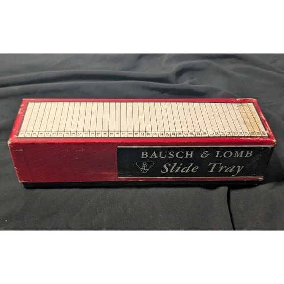 VTG Bausch & Lomb 35mm Slide Tray 40 Capacity w/ Box Vintage Photography Storage