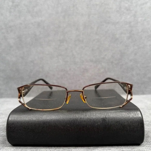 Catherine‎ Deneuve CD-250 BRN Brown Rectangular Y2K Eyeglasses Frames 50-18-135