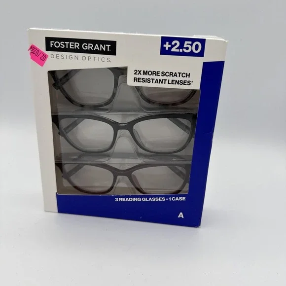 3 Pairs Foster Grant 2.50 Full Rim Fashion 1908267 Design Optics‎