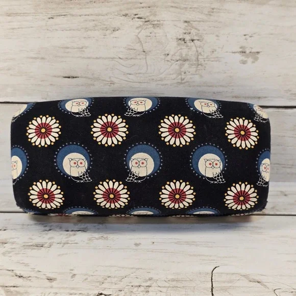 Vera‎ Bradley Night Owl Hard Shell Eyeglass Case Navy Blue Floral Owl Print