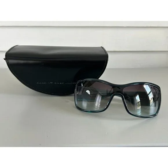 Marc Jacobs MMJ020/N/S Women's Teal Black Gradient Oversized Designer Sunglasses