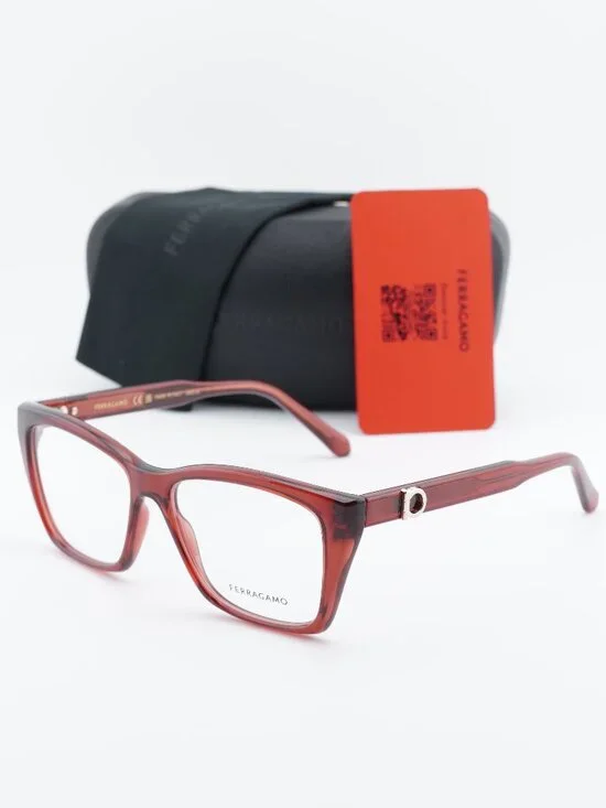 Salvatore Ferragamo SF3030E 616 Square Eyeglasses 54mm – Red