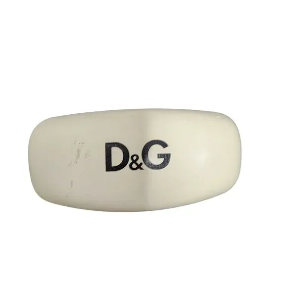 Dolce & Gabbana D&G‎ White Hard Shell Sunglasses Case Black Interior