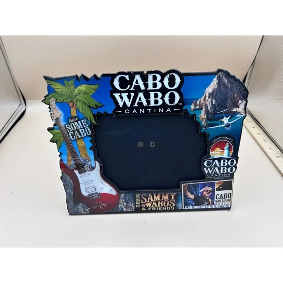 Cabo Wabo Cantina Sammy Hagar Souvenir Photo Frame Cabo San Lucas Mexico 9x7