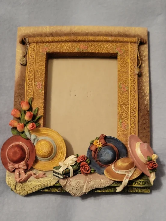 Decorative Yellow Floral Hat Frame - Cottagegore Home Accessory