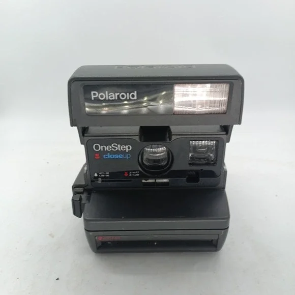 Polaroid OneStep CloseUp Instant Film Camera 600 Series Vintage Gray Black a1