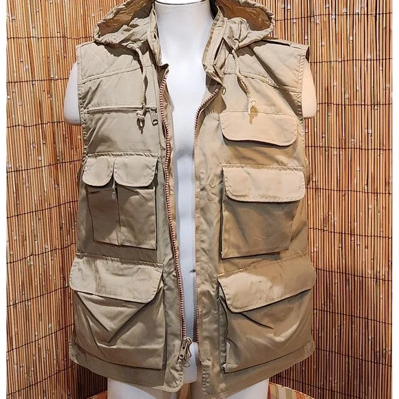 Gorpcore Utility Vest Cargo Pockets  Khaki Tan