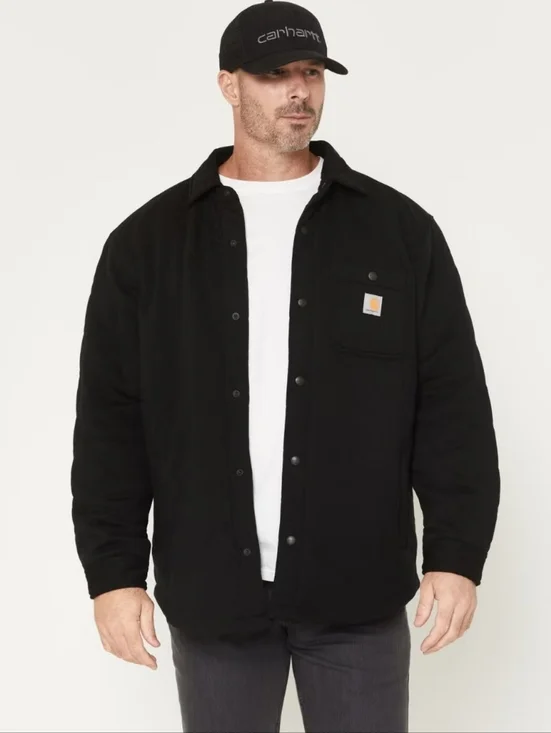 Carhartt Rain Defender Loose Fit Heavyweight Quilted Snap Front Shirt Jacket 3XL