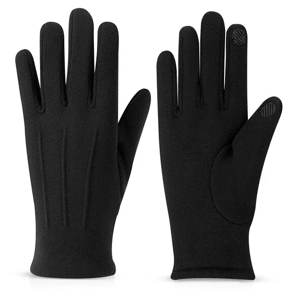 Beehow Women's Black Warm Fleece Touchscreen Cold Weather Gloves OS - NWT
