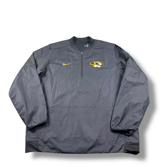 Nike Storm-Fit Missouri Tigers Mizzou Black 1/4 Zip Pullover Jacket Mens L EUC