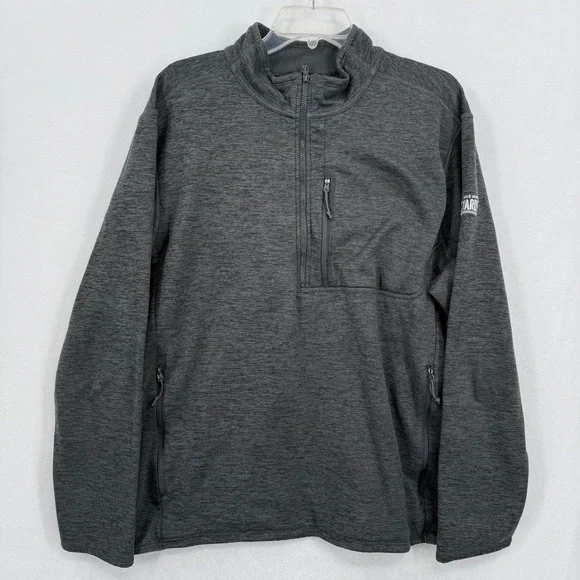 The North Face Mens Charcoal Gray‎ 1/4 Zip Fleece Pullover  XL Stock Yards