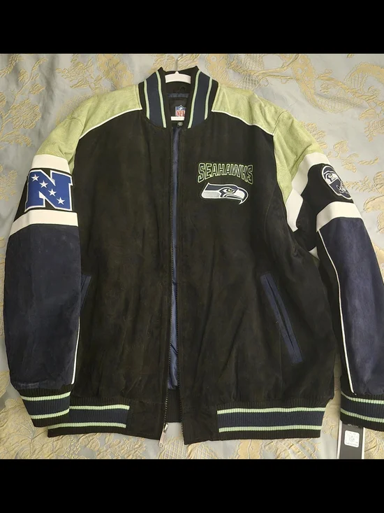 Seattle Seahawks Leather Varsity Jacket