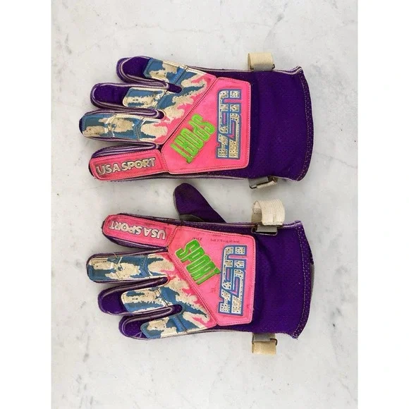 Vintage 80s/ 90s USA SPORT Racing Motocross‎ Gloves