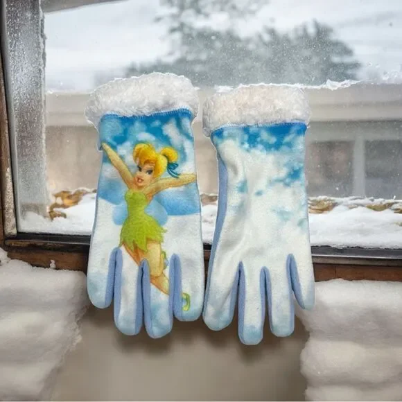 Disney l Tinker-bell Gloves l Sherpa Trim