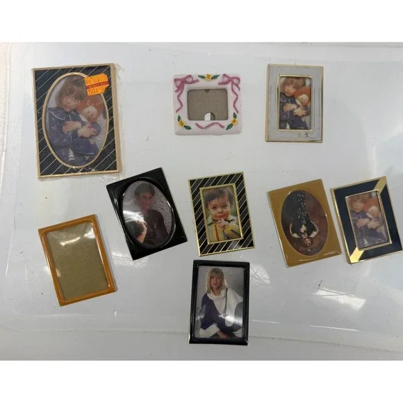 Vintage Miniature Dollhouse Picture Frames Lot of 9 Assorted 1:12 Scale Decor