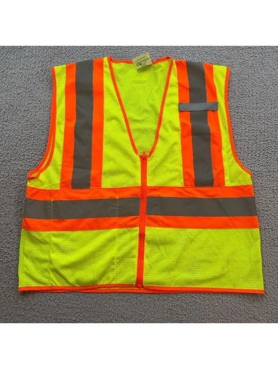 MCR Safety Luminator Class 2 Hi Vis Reflective Mesh Work Vest Medium