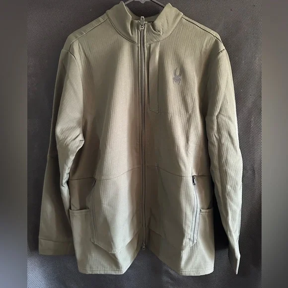 Spyder Active Zip Up Jacket Olive Green Men’s Size Large