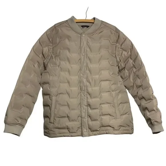 Alpine Designs Beige Zig Zag Puffer Coat Size XL