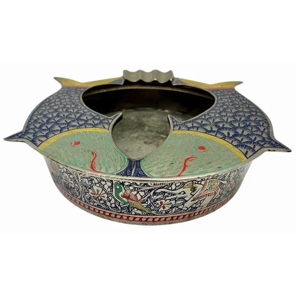vintage‎ cloisonné enamel Fish Shaped Ashtray