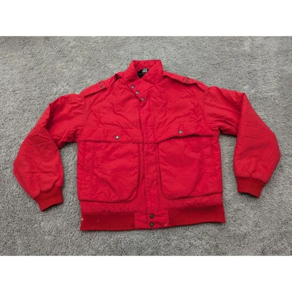 Vintage Field & Stream Jacket Mens Large‎ Full Zip Windbreaker Snap Lined