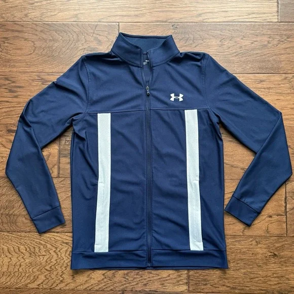Under Armour Men's‎ Twister Track Jacket Small Navy Blue  1357454