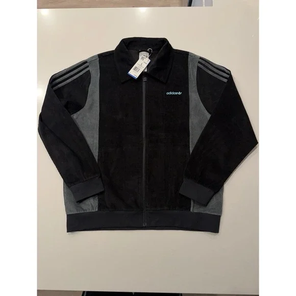 Adidas Originals Pro Track Top Corduroy Black JX3085 Mens Large NWT